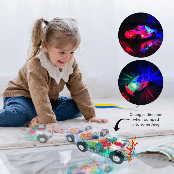 POLICE CAR – LED Lights, Music & Automatic Gear Toy