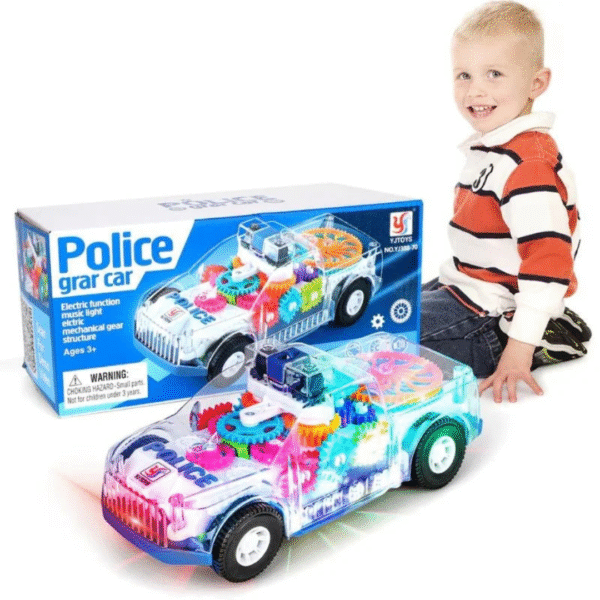 POLICE CAR – LED Lights, Music & Automatic Gear Toy